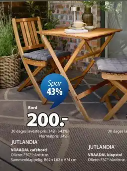 JYSK VRAADAL cafébord tilbud