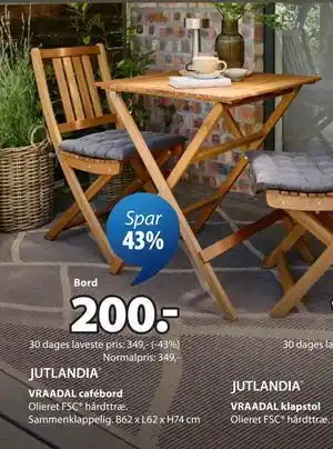 VRAADAL cafébord