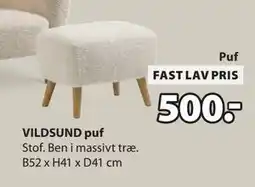 JYSK VILDSUND puf tilbud