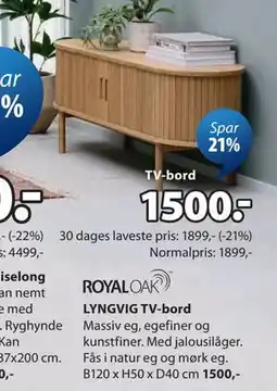 JYSK LYNGVIG TV-bord tilbud