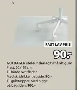 JYSK GULDAGER stoleunderlag til hårdt gulv tilbud