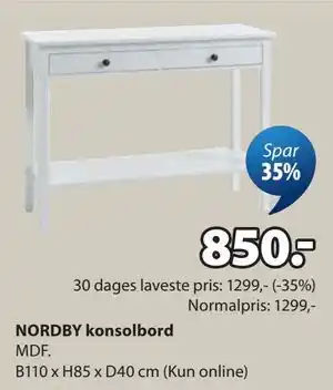 NORDBY konsolbord