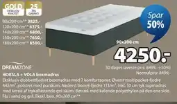 JYSK HORSLA + VOLA boxmadras tilbud