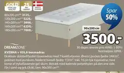 JYSK KVENNA + VOLA boxmadras tilbud