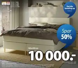 JYSK HEMLA + TOSEN kontinentalseng tilbud