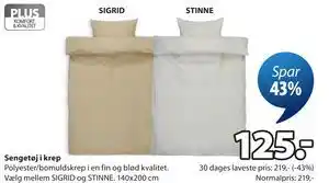 JYSK Sengetøj i krep tilbud