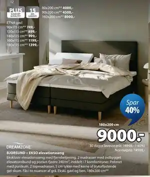 JYSK BJORSUND + EKSO elevationsseng tilbud