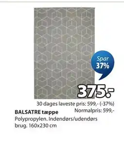 JYSK BALSATRE tæppe tilbud