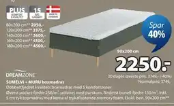 JYSK SUMELVI + MURU boxmadras tilbud