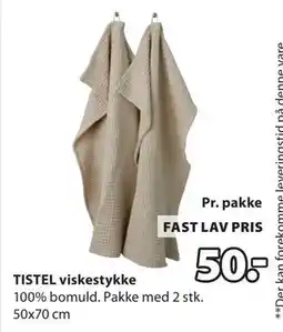 JYSK TISTEL viskestykke tilbud
