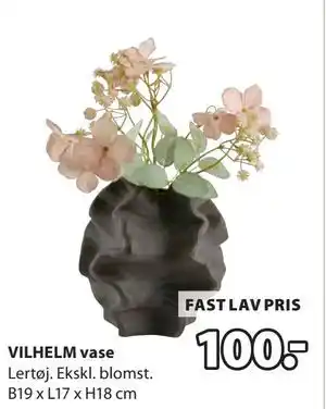 JYSK VILHELM vase tilbud