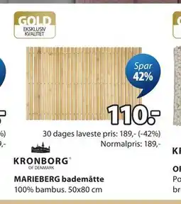 JYSK MARIEBERG bademåtte tilbud