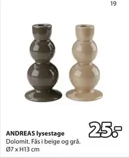 JYSK ANDREAS lysestage tilbud