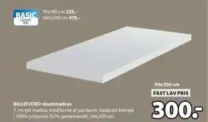 JYSK BILLEFJORD skummadras tilbud
