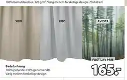 JYSK Badeforhæng tilbud
