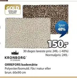 JYSK ORREFORS bademåtte tilbud