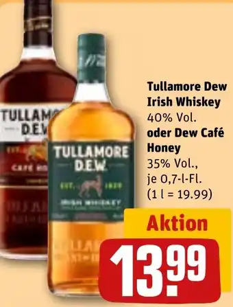 Tullamore Dew Irish Whiskey, oder Dew Café Honey