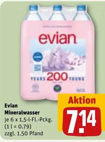 REWE DE Evian Mineralwasser tilbud