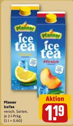 REWE DE Pfanner ice tea tilbud
