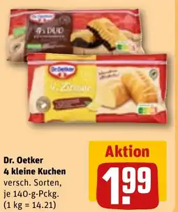 REWE DE Dr. Oetker 4 kleine Kuchen tilbud