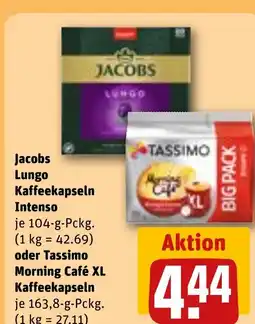 REWE DE Jacobs Lungo Kaffeekapseln Intenso , oder Tassimo tilbud
