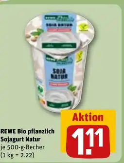REWE DE REWE Bio pflanzlich Sojagurt Natur tilbud