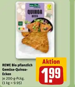 REWE DE REWE Bio pflanzlich Gemüse-Quinoa- Ecken tilbud