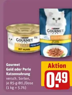 REWE DE Gourmet Gold oder Perle Katzennahrung tilbud