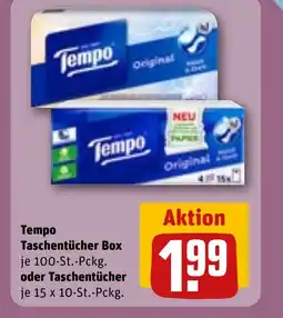 REWE DE Tempo Taschentücher Box ,oder Taschentücher tilbud