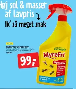 jem & fix MyreFri Spray (pumpespray) tilbud