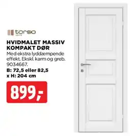 jem & fix HVIDMALLET MASSIV KOMPAKT DØR tilbud
