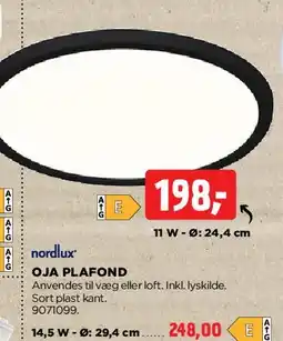 jem & fix Oja plafond (sort kant) tilbud