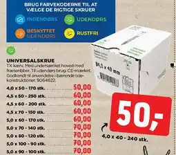 jem & fix Universalskrue (pakke) tilbud