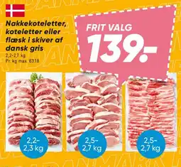 Bilka Nakkekoteletter, koteletter eller flæsk i skiver tilbud