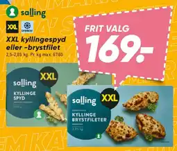 Bilka Salling XXL kyllingespyd eller brystfilet – frit valg 169,- tilbud