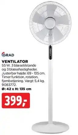 jem & fix VENTILATOR (GULV/STATIV) tilbud