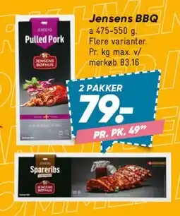 Bilka Jensen's BBQ - Pulled Pork (2 pakker) tilbud