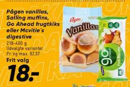 Bilka Pågen vanillas / Salling muffins / Go Ahead tilbud