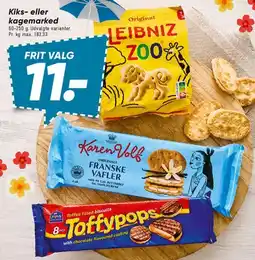Bilka Kiks og kagevarer (Leibniz, Karen Volf, Toffypops) tilbud