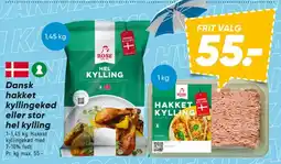 Bilka Dansk hakket kyllingekød / hel kylling tilbud
