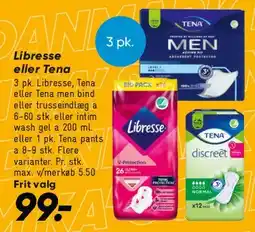 Bilka Libresse eller TENA (3 pk) tilbud