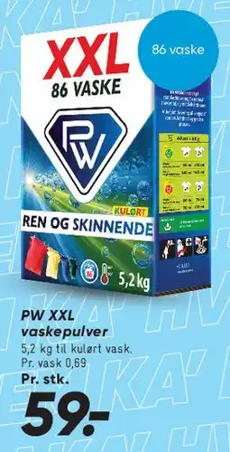 Bilka PW XXL vaskepulver (86 vaske) tilbud
