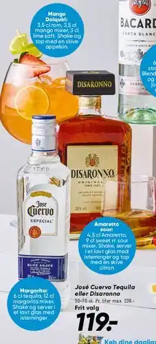 Bilka José Cuervo Tequila / Disaronno tilbud