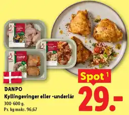 Lidl Kyllingevinger eller -underlår tilbud