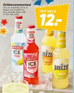 Bilka Smirnoff Ice & Breezer (flere varianter) tilbud