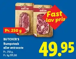 Lidl BUTCHER'S Rumpsteak / Entrecote tilbud