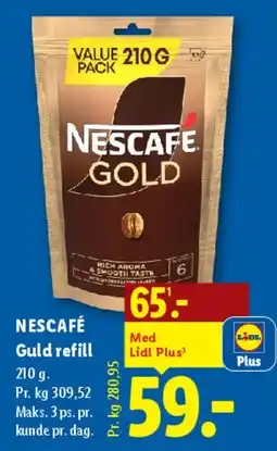 Lidl NESCAFÉ Gold refill 210 g tilbud