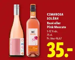 Lidl CIMAROSA SOLEAH Rosé / Pink Moscato tilbud