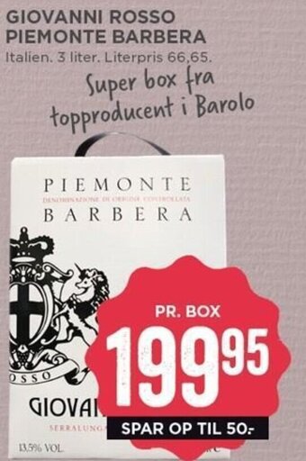 MENY Giovanni Rosso Piemonte Barbera tilbud