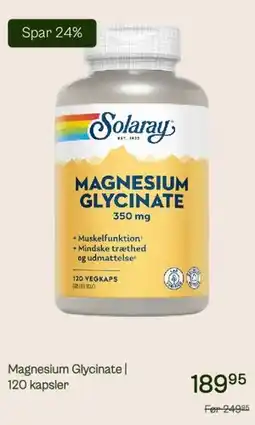 Helsam Magnesium Glycinate (120 kapsler) tilbud